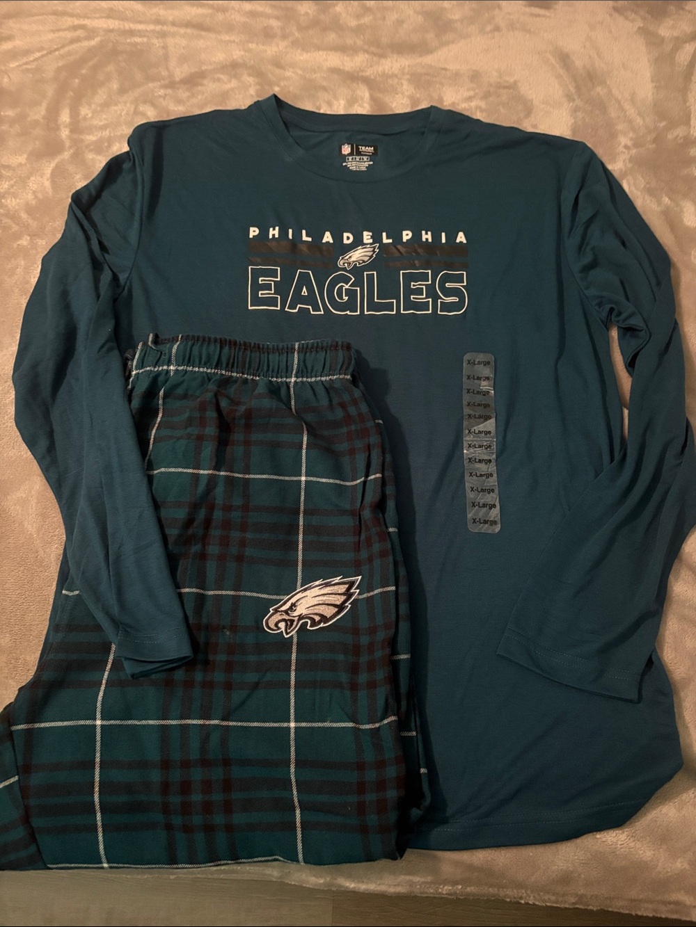 EAGLES NFL Team Apparel Teal Sleepwear Set